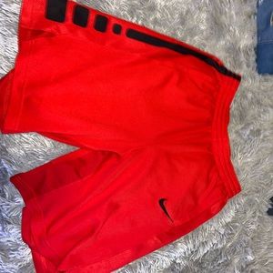 Red Nike basketball shorts